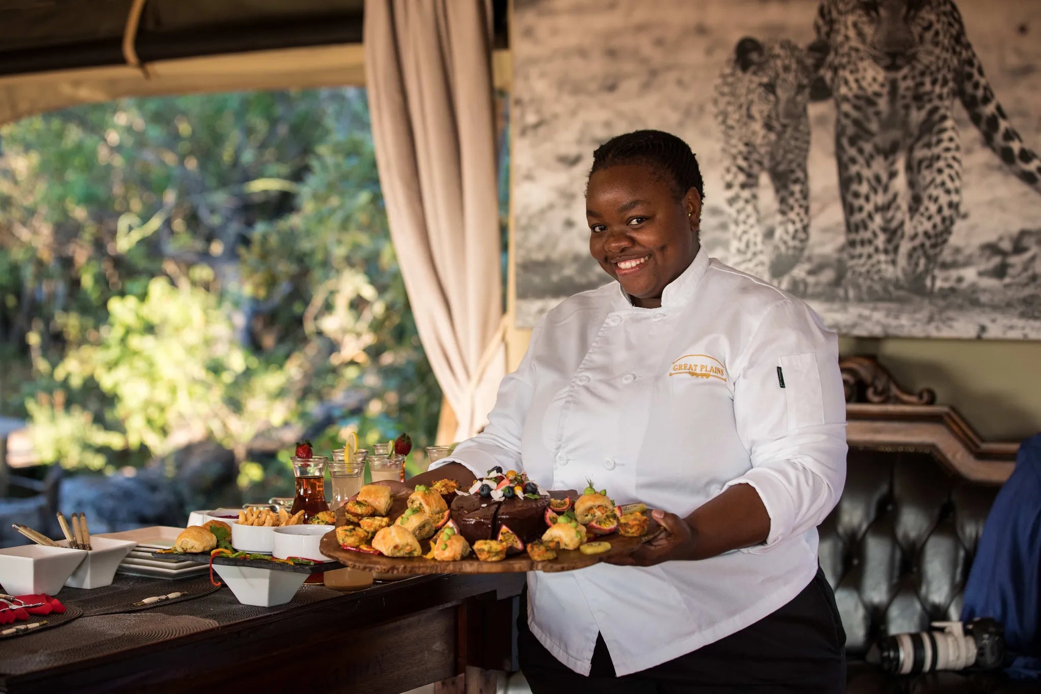 Zarafa Camp - cuisine at Zarafa Camp, Selinda Reserve, Botswana.