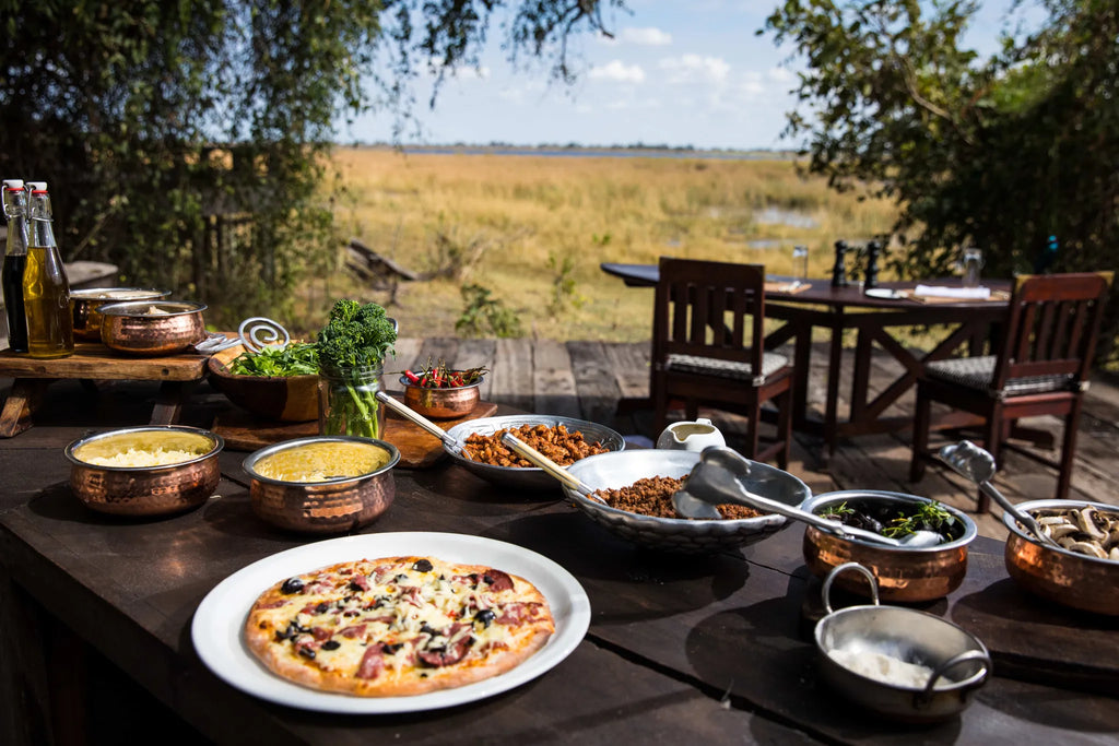 Zarafa Camp - lunch time at Zarafa Camp, Selinda Reserve, Botswana.
