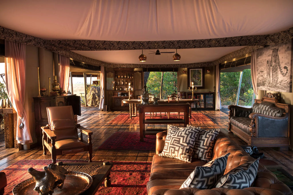 Zarafa Camp - Main area at Zarafa Camp, Selinda Reserve, Botswana.