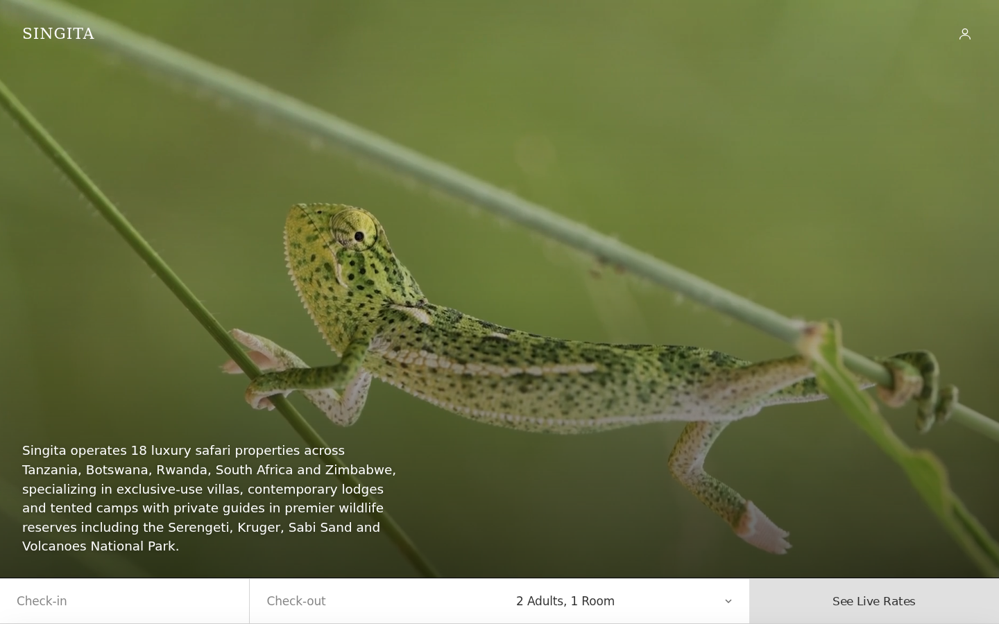 Singita homepage